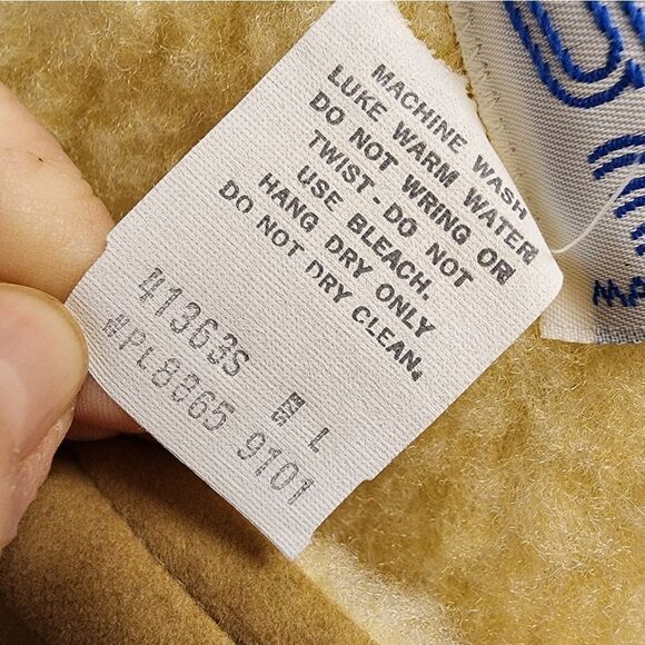 Vintage Upstream Sherpa Vest Large Hunting Fishing Suede Look - Picture 3 of 10